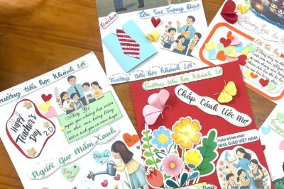 NHỮNG TẤM THIỆP TRAO GỬI YÊU THƯƠNG ĐẾN THẦY CÔ  NHÂN NGÀY 20 THÁNG 11