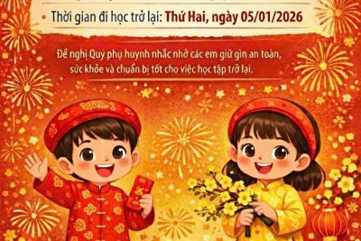 Thông báo nghỉ Tết dương lịch năm 2026